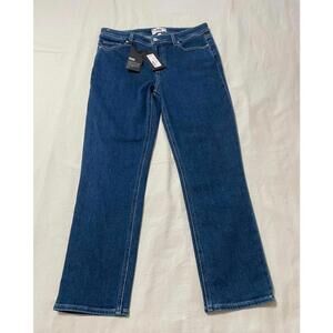 NWT Paige Amber Jeans Size 30 Crop Dark wash premium denim casual classic